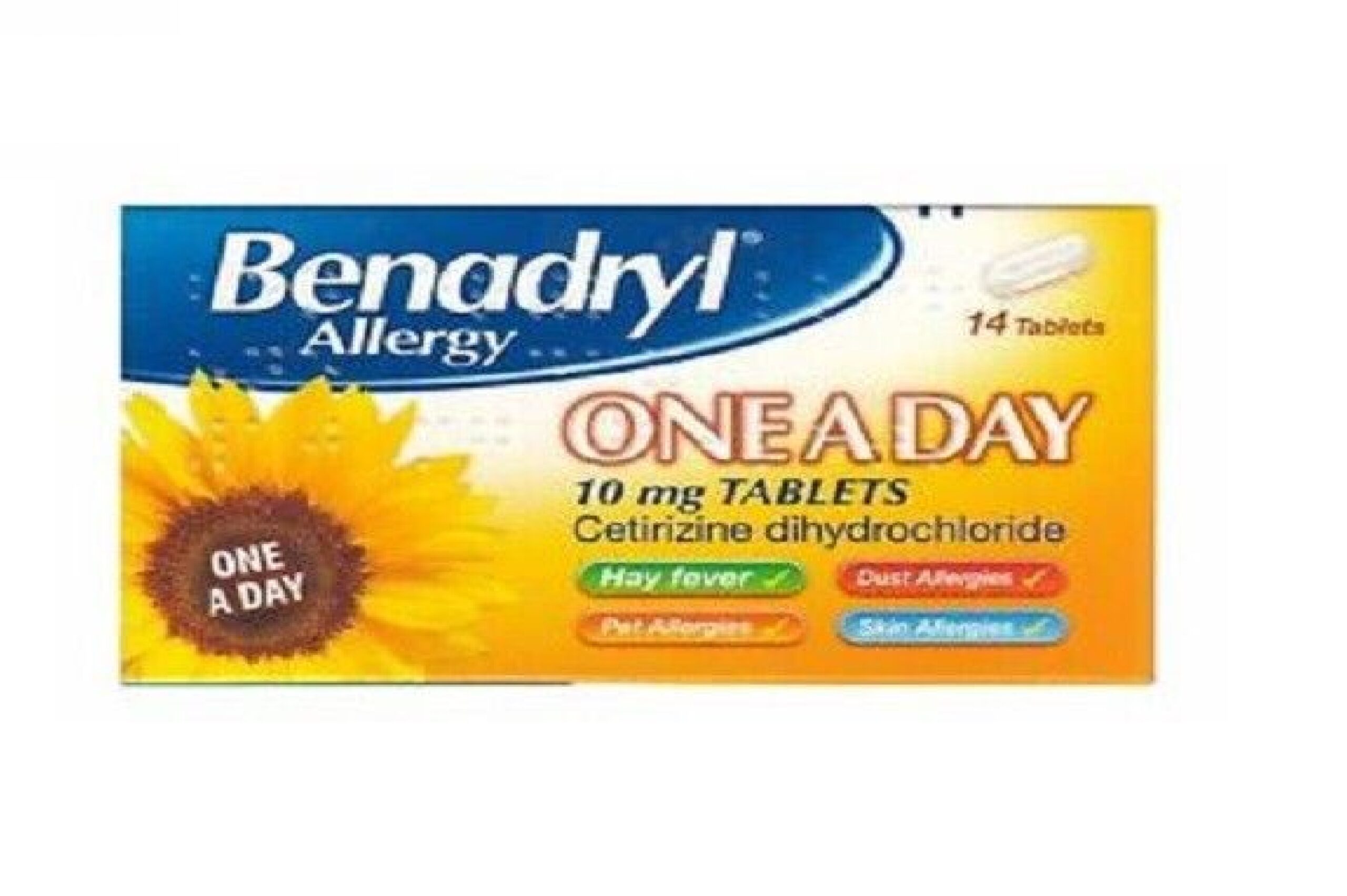 BENADRYL ALLERGY & HAYFEVER ONE A DAY TABLETS 14 TABLETS 10MG