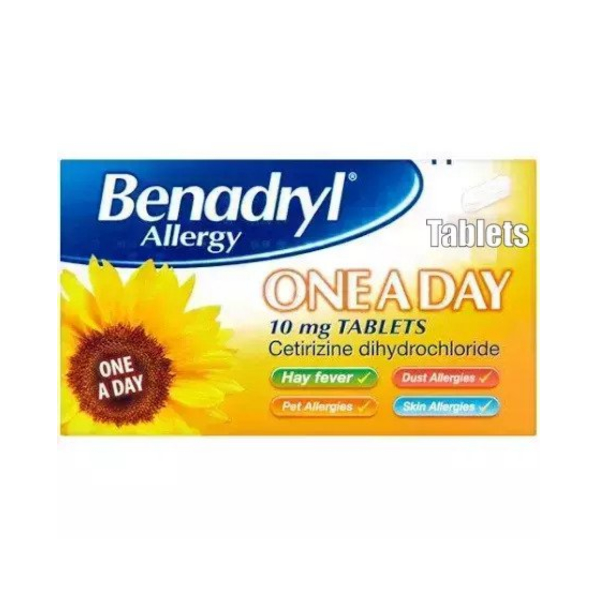 Benadryl Allergy One A Day 10mg Tablets - Pack of 30
