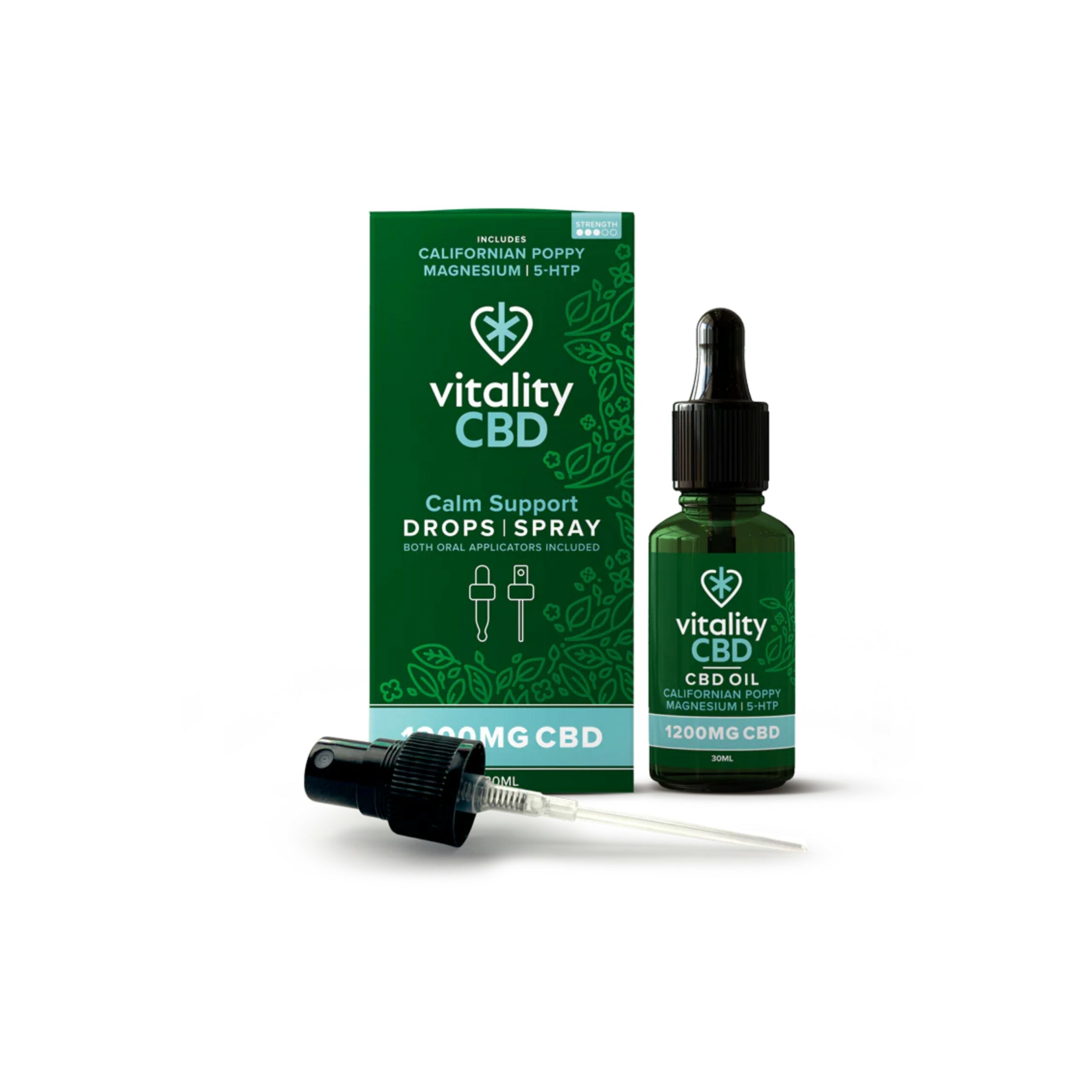 Vitality CBD Calm Support Drops/Spray 1200mg