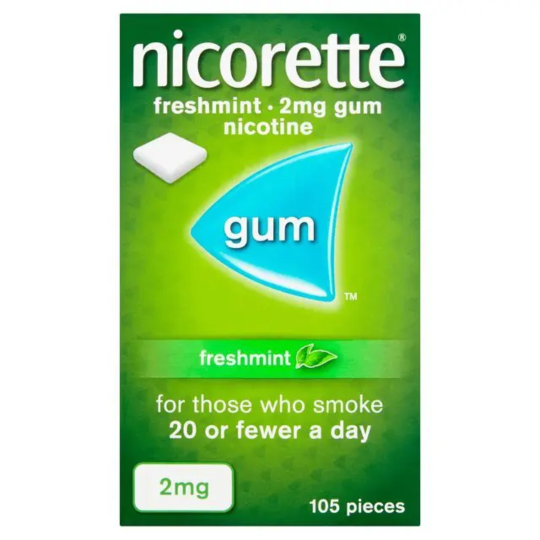 Nicorette Freshmint Gum 2mg - 105 Pieces