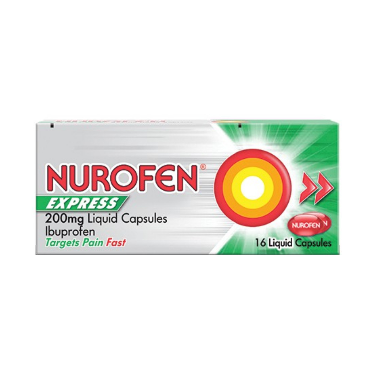 Nurofen Express 200mg Liquid Capsules - Pack of 16