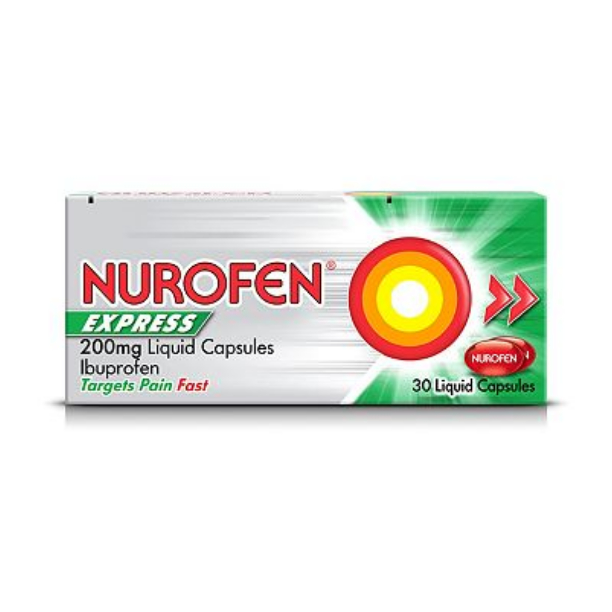 Nurofen Express 200mg Liquid Capsules - Pack of 30