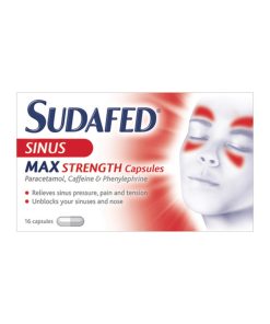 Sudafed Sinus Max Strength Capsules - Pack of 16