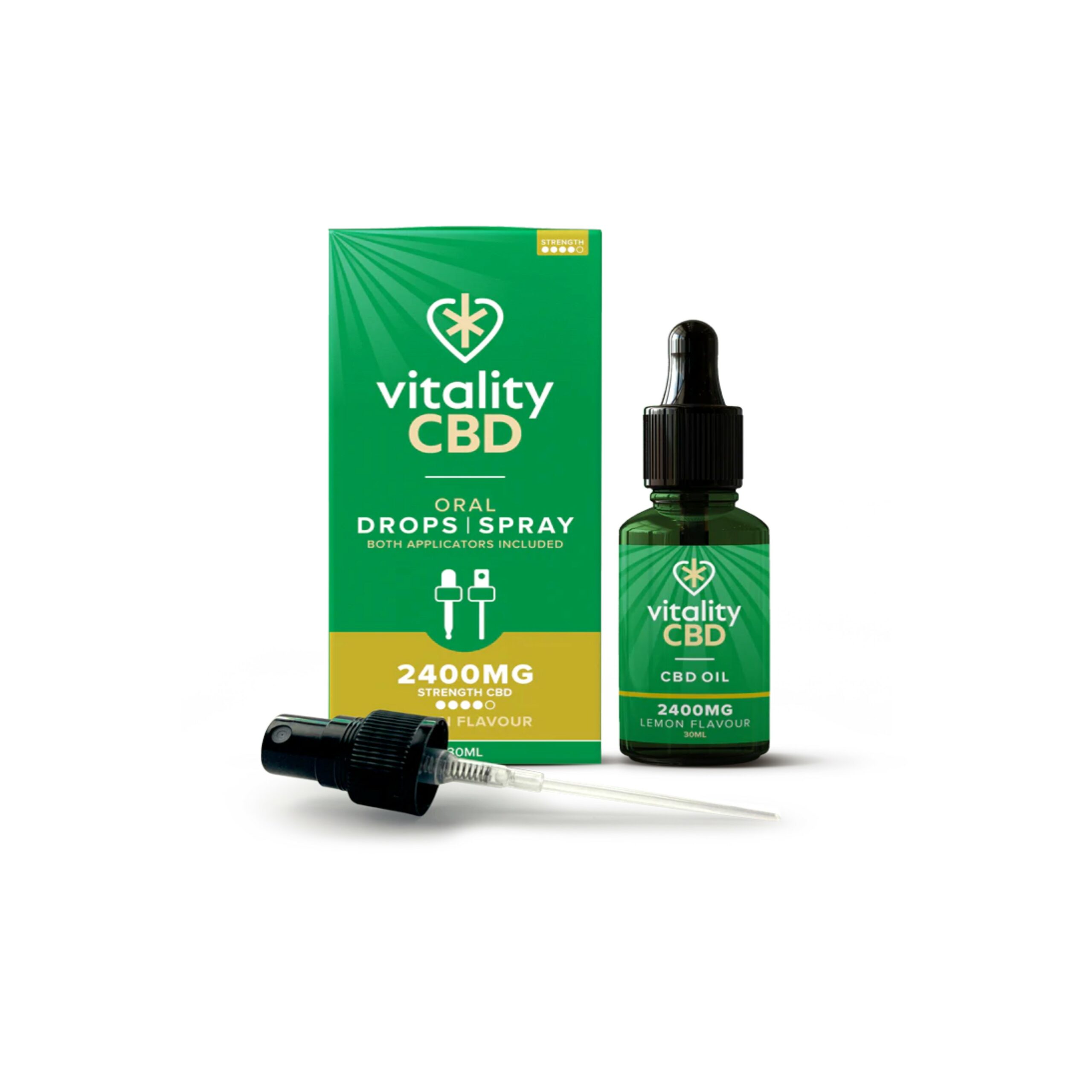 Vitality CBD Oral Drops/Spray 2400mg Lemon Flavour