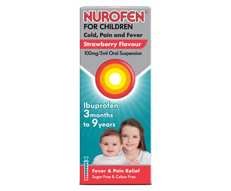 Nurofen for Children Cold, Pain and Fever 100mg/5ml Oral Suspension - 100ml