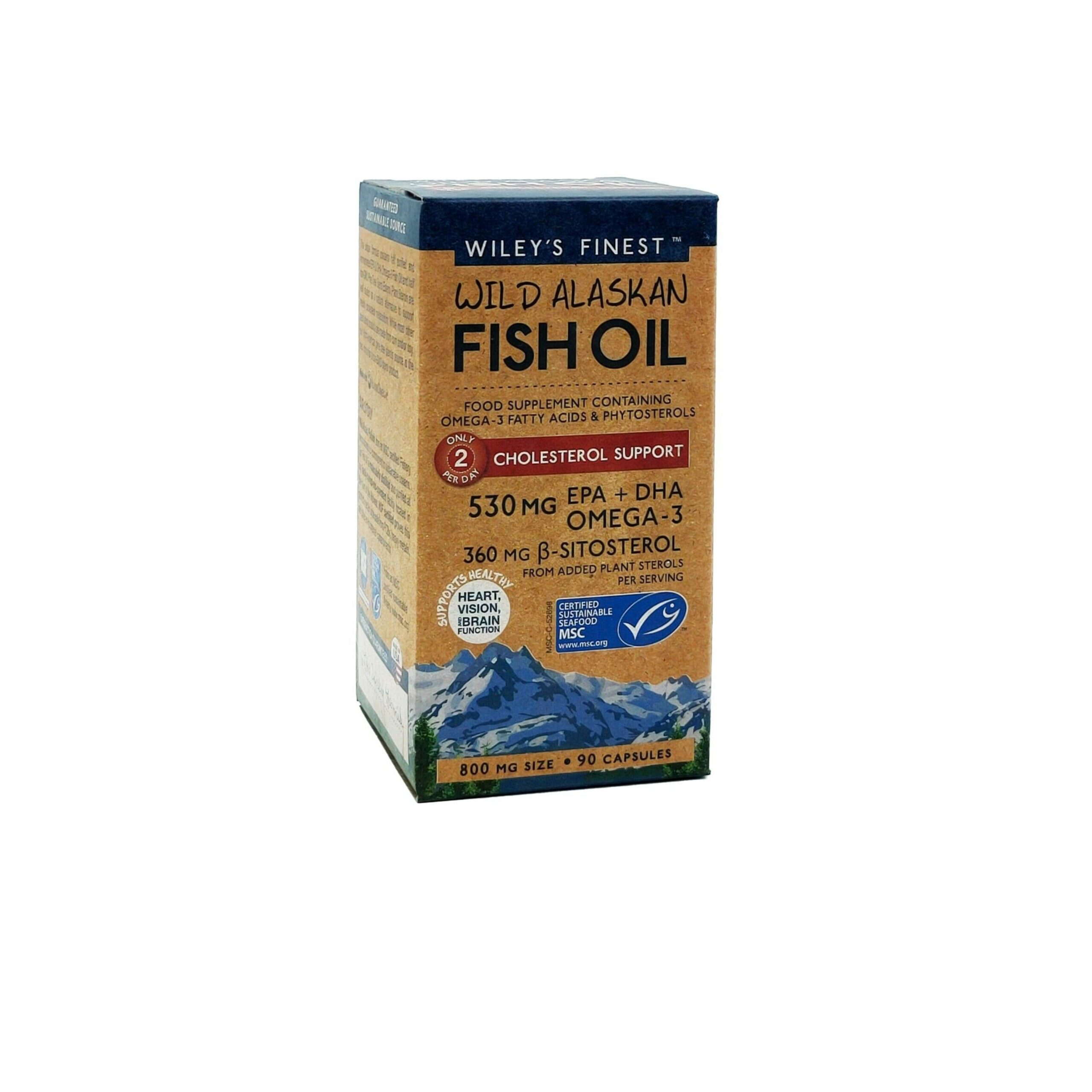 Wiley's Finest Fish Oil- Cholesterol Support- 90 Capsules